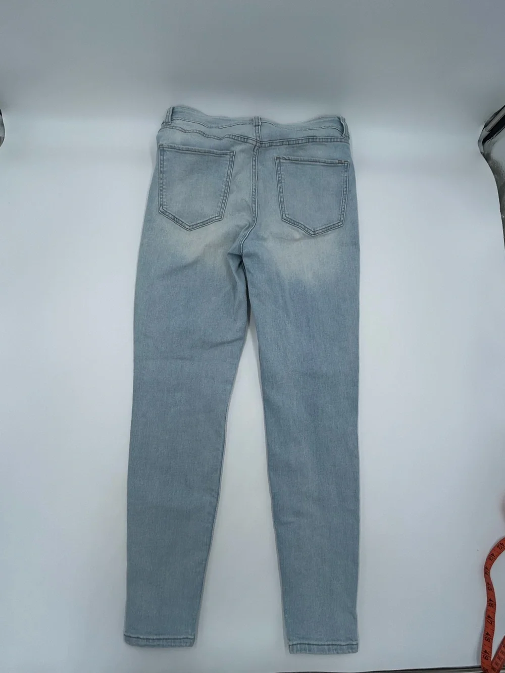 Guess Women’s Light Blue Skinny Jeans with Side Rhinestone Trim